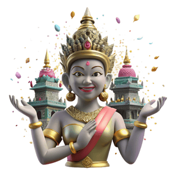dramatic traditional Angkor Wat Apsara Dancer Carving Cutout for Cambodian Culture high resolution png
