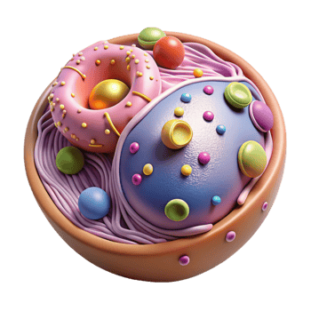 vibrant vintage Animal Cell Diagram Labeled Isolated for Biology Lessons png