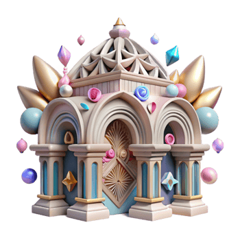 dramatic classic Architectural Facade Detail Ornament Isolated premium png