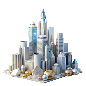 extraordinary artistic Atlanta Skyline Cityscape Transparent for Business Presentations high resolution png