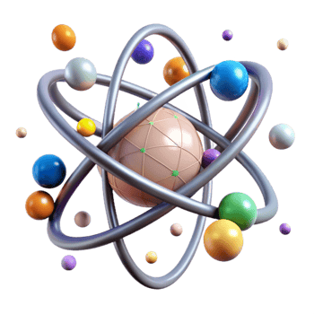 wonderful modern Atom Model Structure Illustration Transparent for Physics Projects high quality png
