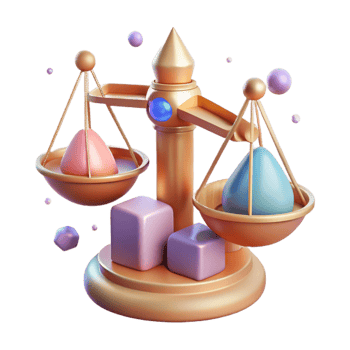 beautiful abstract Balance Scale Harmony Icon Isolated for Mental Health high resolution png