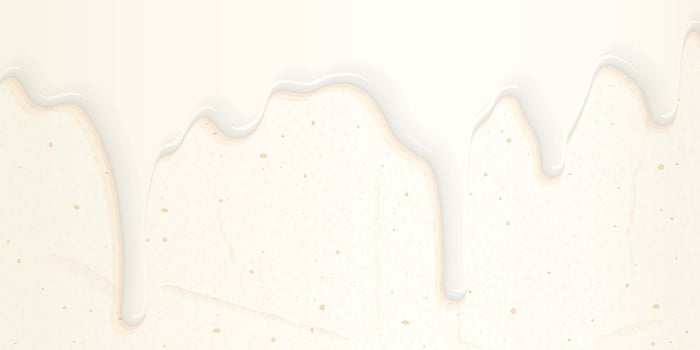 White chocolate melted pouring on vanilla cream cake texture background graphic illustration have blank space. vector