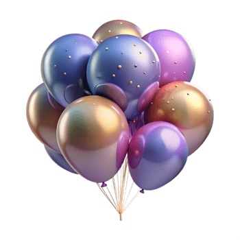 extraordinary minimalist Balloon Bunch Gradient Mesh Cutout for Smooth Blend png