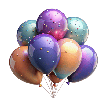 dramatic vintage Balloon Bunch Gradient Mesh Cutout for Smooth Blend authentic png