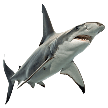 A Stunning Closeup of a Hammerhead Shark Against a Black Background png