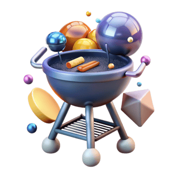elegant vintage Barbecue Grill Isolated for Summer Cookouts authentic png
