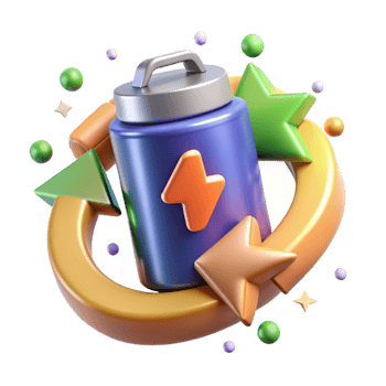 magnificent abstract Battery Recycling Symbol Aa Battery with Arrows Isolated authentic png