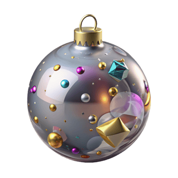 wonderful artistic Bauble Glass Ornament Festive Decoration Transparent for Holiday Tree high resolution png