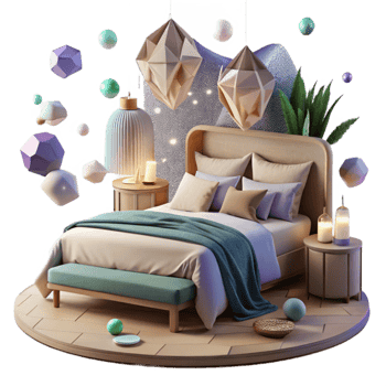 magnificent contemporary Bedroom Interior Cozy Bedding Arrangement Transparent authentic png