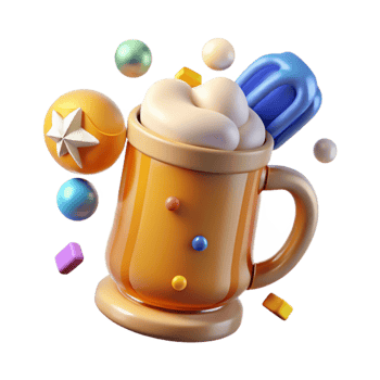 vibrant modern Beer Mug Isolated for Bar Menu exclusive png