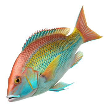 Vibrant and Colorful Parrotfish Underwater Marine Life png
