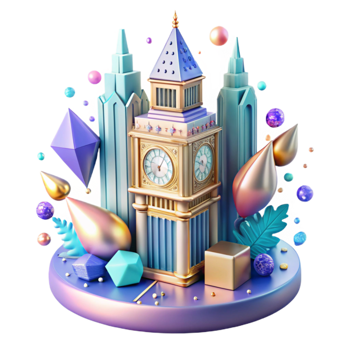stunning traditional Big Ben Clock Tower Cutout for London Landmarks original png