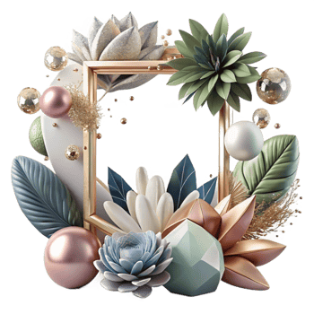 beautiful classic Botanical Border Transparent for Frame Designs premium png
