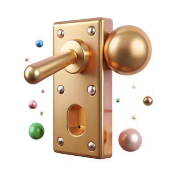 beautiful traditional Brass Door Handle Backplate Included Cutout for Easy Installation original png