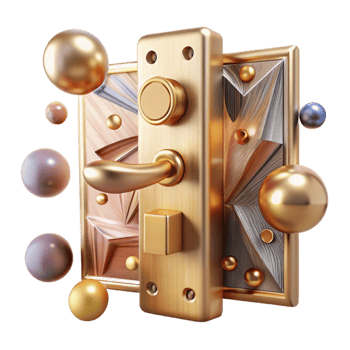 magnificent abstract Brass Door Handle Backplate Included Cutout for Easy Installation exclusive png