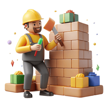 impressive classic Bricklayer Building Wall Construction Site Cutout exclusive png