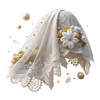 magnificent abstract Bridal Veil Lace Detail Isolated for Wedding Design Projects premium png