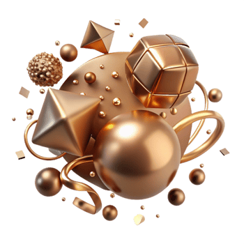 impressive artistic Bronze Texture Light Reflection Cutout for 3d Rendering professional png