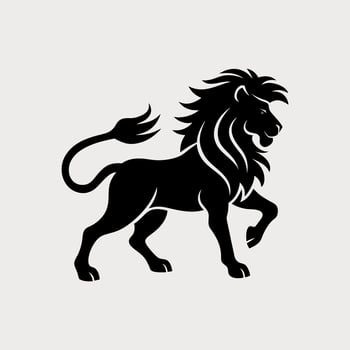 Lion Illustration on White Background High-Quality Art vector