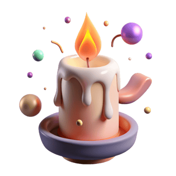 impressive vintage Candle Flame Warm Light Flickering Isolated for Cozy Atmosphere detailed png