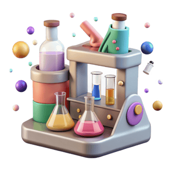 beautiful abstract Clinical Laboratory Testing Equipment Isolated for Medical Diagnostics original png