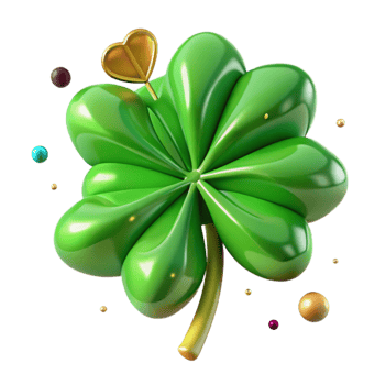 stunning modern Clover Green Leaf Texture Lucky Charm Isolated png
