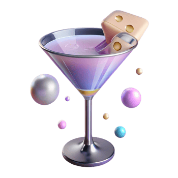 dramatic modern Cocktail Glass Martini Glassware Transparent Background for Bar Design high resolution png