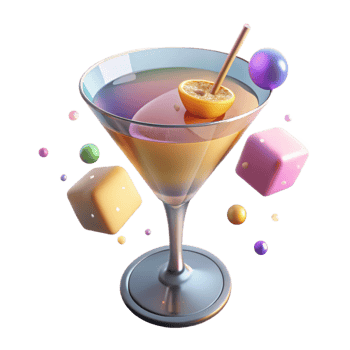 extraordinary creative Cocktail Glass Mixed Drink Isolated for Nightclub Advertisements detailed png