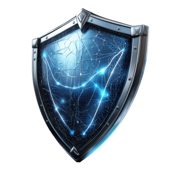 A shield with glowing lines on it png