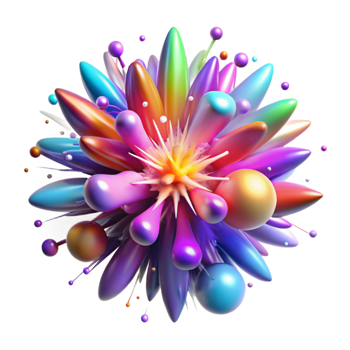 beautiful rustic Colorful Nebula Burst Effect Isolated for Event Graphics high quality png