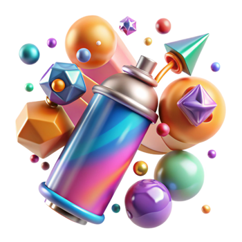 wonderful classic Colorful Spray Paint Effect Texture Isolated professional png