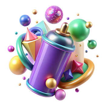 serene vintage Colorful Spray Paint Texture Design Transparent high resolution png