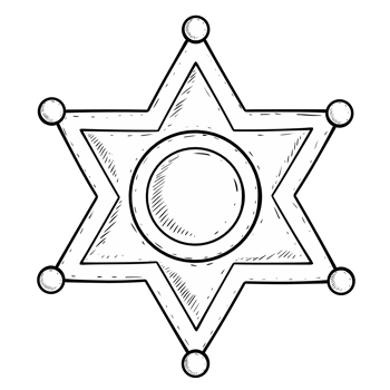 Sketch star badge isolated png