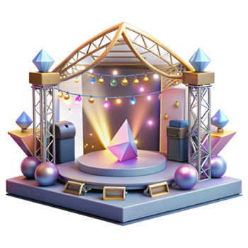 stunning traditional Concert Stage Lights Transparent Background for Music Event Design png