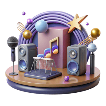 dramatic modern Concert Stage with Fog Machines and Haze Generators Transparent for Atmospheric Effects genuine png
