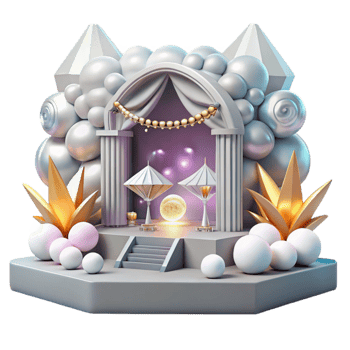extraordinary abstract Concert Stage with White Smoke Cutout for Mysterious Atmosphere png