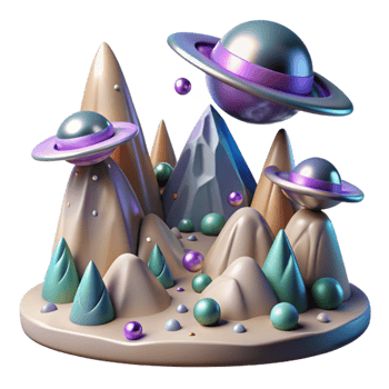 magnificent creative Craggy Alien Mountains Cutout for Digital Paintings exclusive png