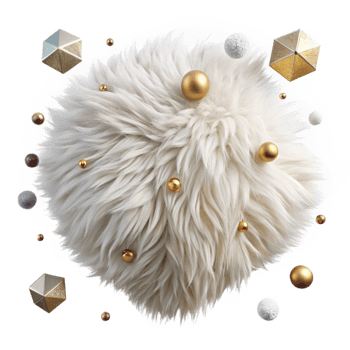 wonderful minimalist Creamy White Fur Texture Cutout for Fashion Projects png