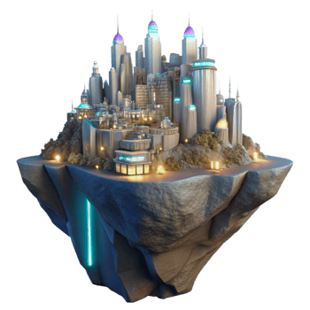 beautiful classic A futuristic city, built into the side of a cliff, glows with the light of a thousand windows, night lighting, matte painting style high resolution png