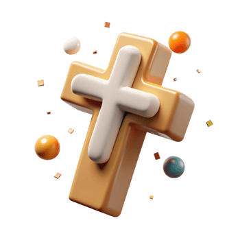 vibrant modern Cross Christian Faith Icon Cutout for Spiritual Designs professional png