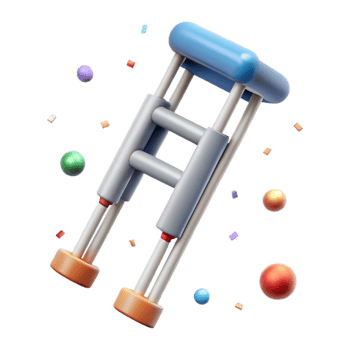 dramatic vintage Crutches Mobility Aid Icon Transparent for Healthcare Websites high resolution png