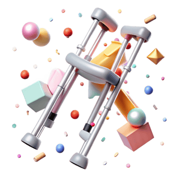 wonderful vintage Crutches Mobility Aid Isolated for Healthcare Accessibility original png
