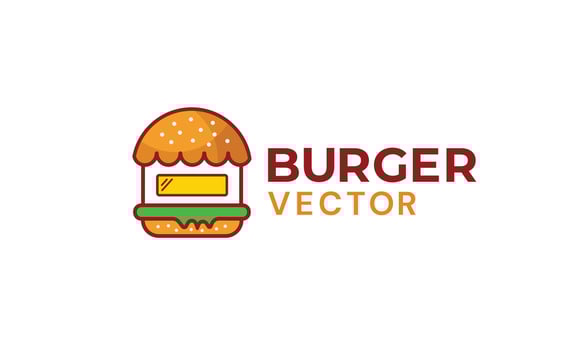 Burger vectors logo design