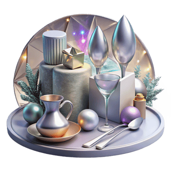 impressive traditional Cutlery Silverware Wedding Table Setting Transparent Background high quality png