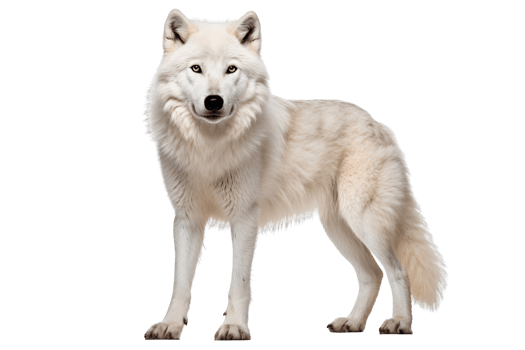 Arctic Wolf isolated on transparent background png