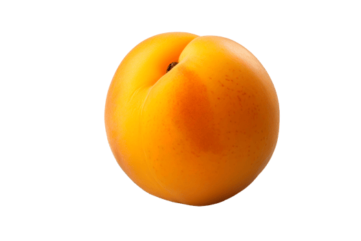 An apricot isolated on transparent background png
