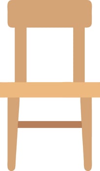 Artistic Wooden Chair Design with Sculptural Form and Fluid Lines vector