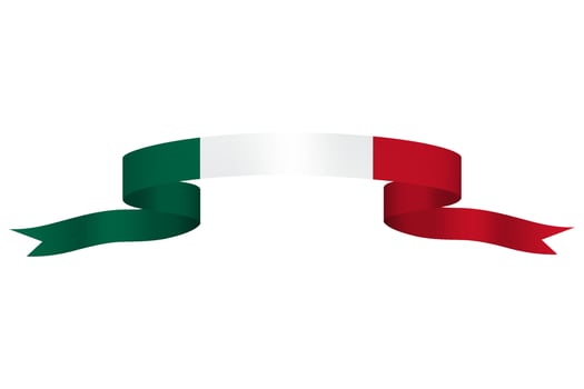 Mexico Flag Ribbon - Stock Illustration vector