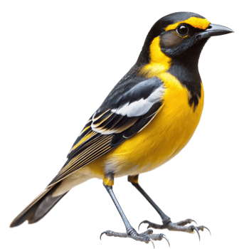 A Stunning Closeup of a Yellowrumped Cacique Bird on Black Background png